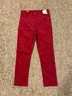 Gap Women’s High Rise Vintage Slim Red Velvet Ankle Jeans